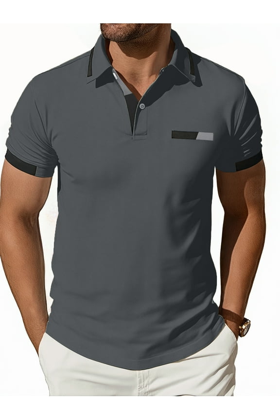 Men's Polo Shirt Lightweight Quick-Dry Short Sleeves Shirt, M-XXL