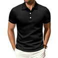 thumbnail image 1 of Alivor Mens Casual Polo Shirt Short Sleeves Ribbed Top S-XXXL, 1 of 5