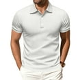 thumbnail image 1 of Alivor Mens Casual Polo Shirt Short Sleeves Ribbed Top S-XXXL, 1 of 5