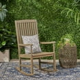thumbnail image 1 of Aliya Outdoor Acacia Wood Rocking Chair, Gray, 1 of 4