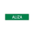 thumbnail image 1 of Aliza Girls Children Name Letter Printed Wall Plaque Decoration Label Indoor Outdoor Unique Novelty Aluminum Metal Sign 4"x18", 1 of 1
