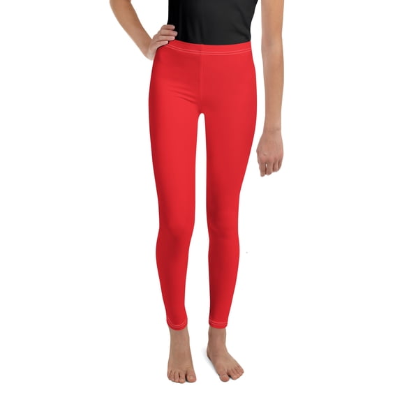 True Red Kids Leggings, Red Kids Leggings