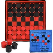 Aljoin 3 in 1 Giant Checkers Game Set