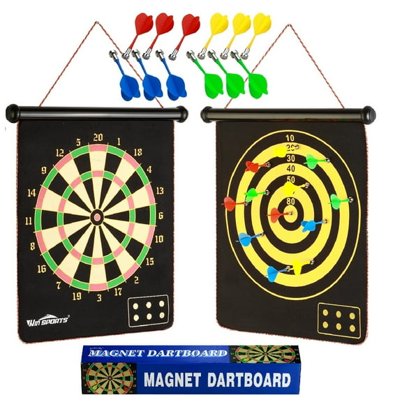Aljoin Kids Magnetic Dart Board Game, 12 Count