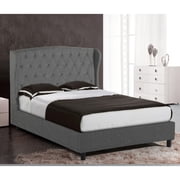 Glamour Home Ailis 84x58" Rectangular Fabric Area Rug in Black