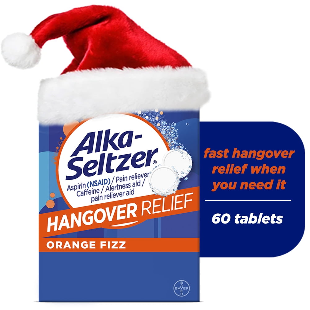AlkaSeltzer Effervescent Hangover Relief, Aspirin, Caffeine, 20 Count