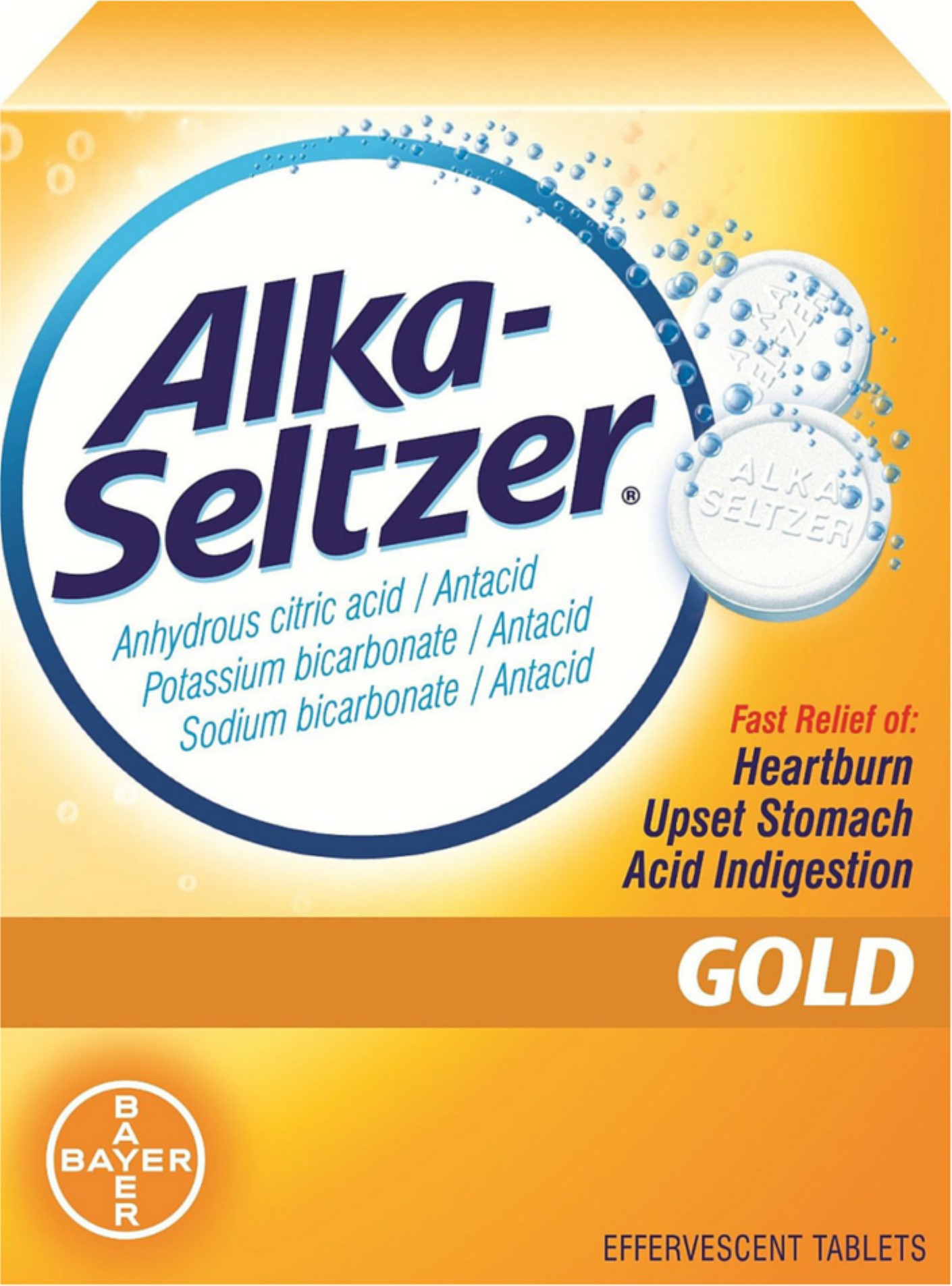 Alka-Seltzer Effervescent Tablets Gold 36 Tablets (Pack of 3) - image 1 of 6