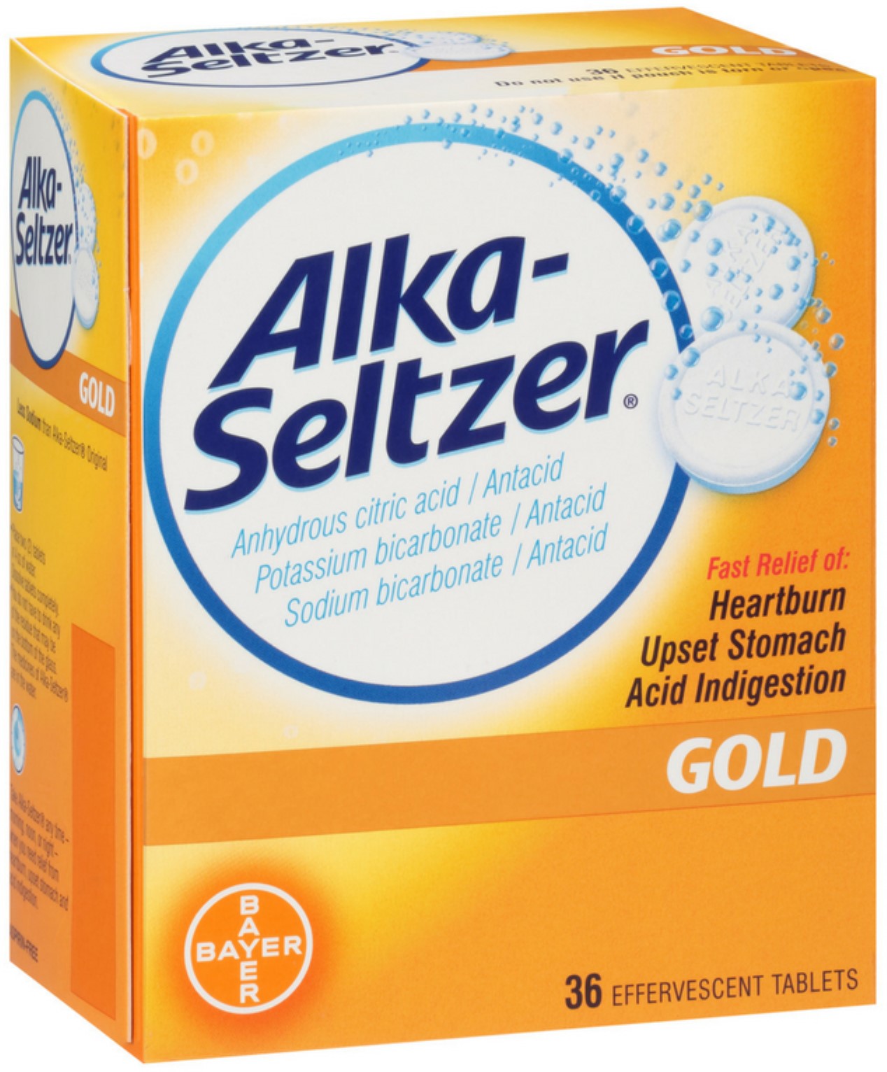 Alka-Seltzer Effervescent Tablets Gold 36 ea (Pack of 4) - image 1 of 7