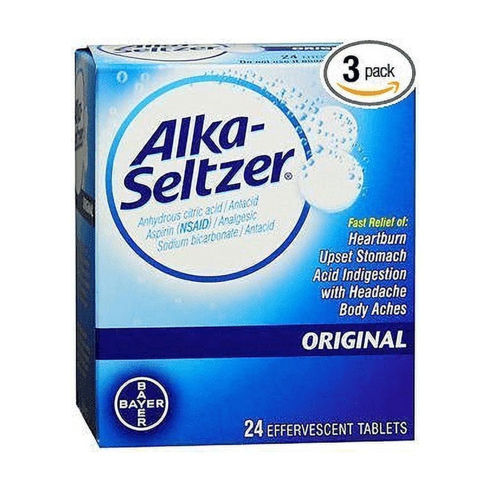 Alka-Seltzer Effervescent Tablets Original 24 - Walmart.com