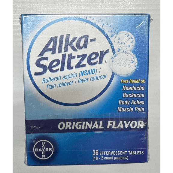 Alka-Seltzer Original Effervescent Tablets, 36 Tablets Each