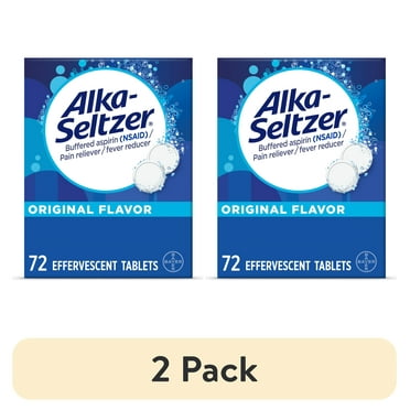 (2 pack) Alka-Seltzer Original Pain Relief Effervescent, 72ct