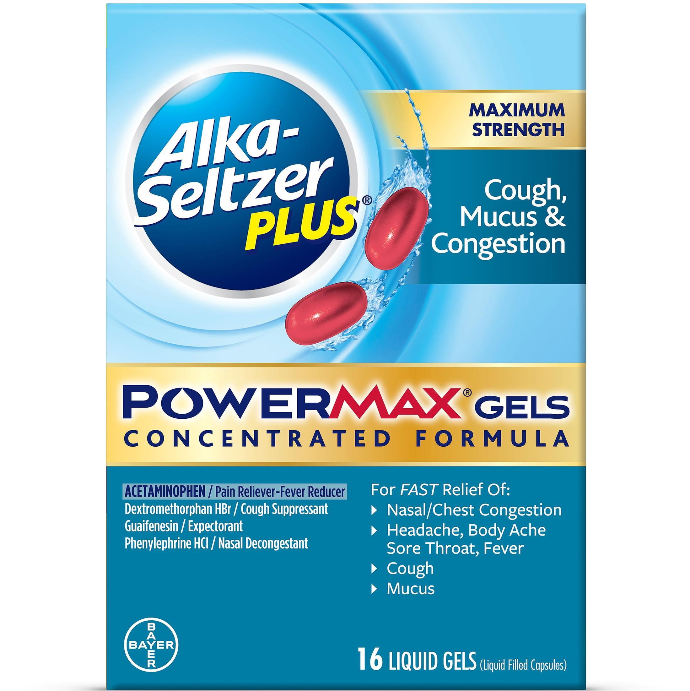 AlkaSeltzer Plus Powermax Cough, Mucus & Congestion Medicine, Liquid
