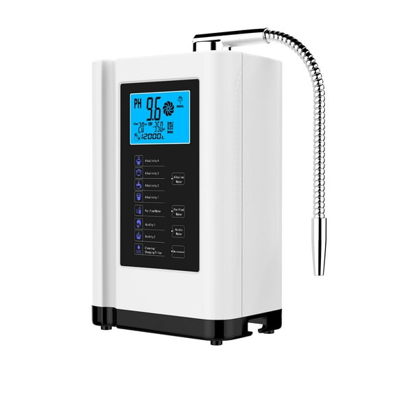Alka Water Ionizer, Water Purifier Machine PH 3.5-10.5 Alkaline Acid Water Machine, up to -500mV ORP, 8000 Liters per filter,7 Water Settings, Auto-cleaning,Intelligent Voice White)