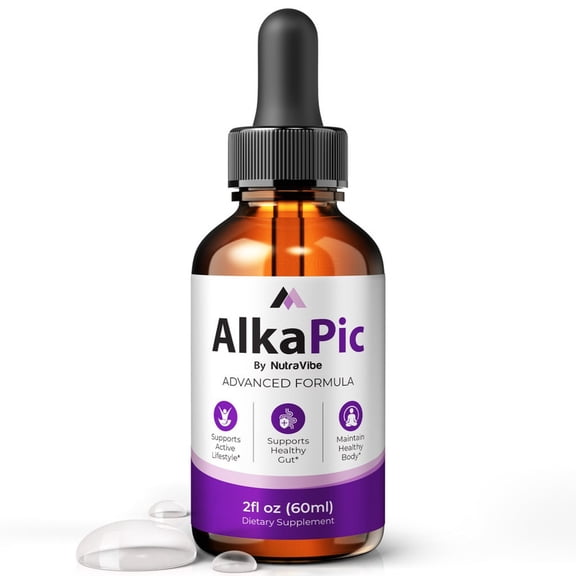 AlkaPic Drops Natural Daily Liquid Formula Designed to Align with Fitness Goals, Support an Active Lifestyle & Body Balance | Just a Few Drops for a Fit-Focused Routine (30 Servings)