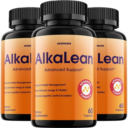 Alkalean Capsules – Alkalean Pills Advanced Formula Natural Blend, Extra Strength, 3 Pack, 180 Capsules