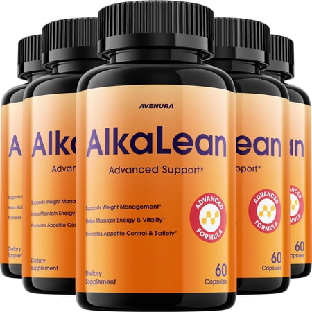 Alkalean Capsules – Alkalean Pills Advanced Formula Natural Blend, Extra Strength, 5 Pack, 300 Capsules