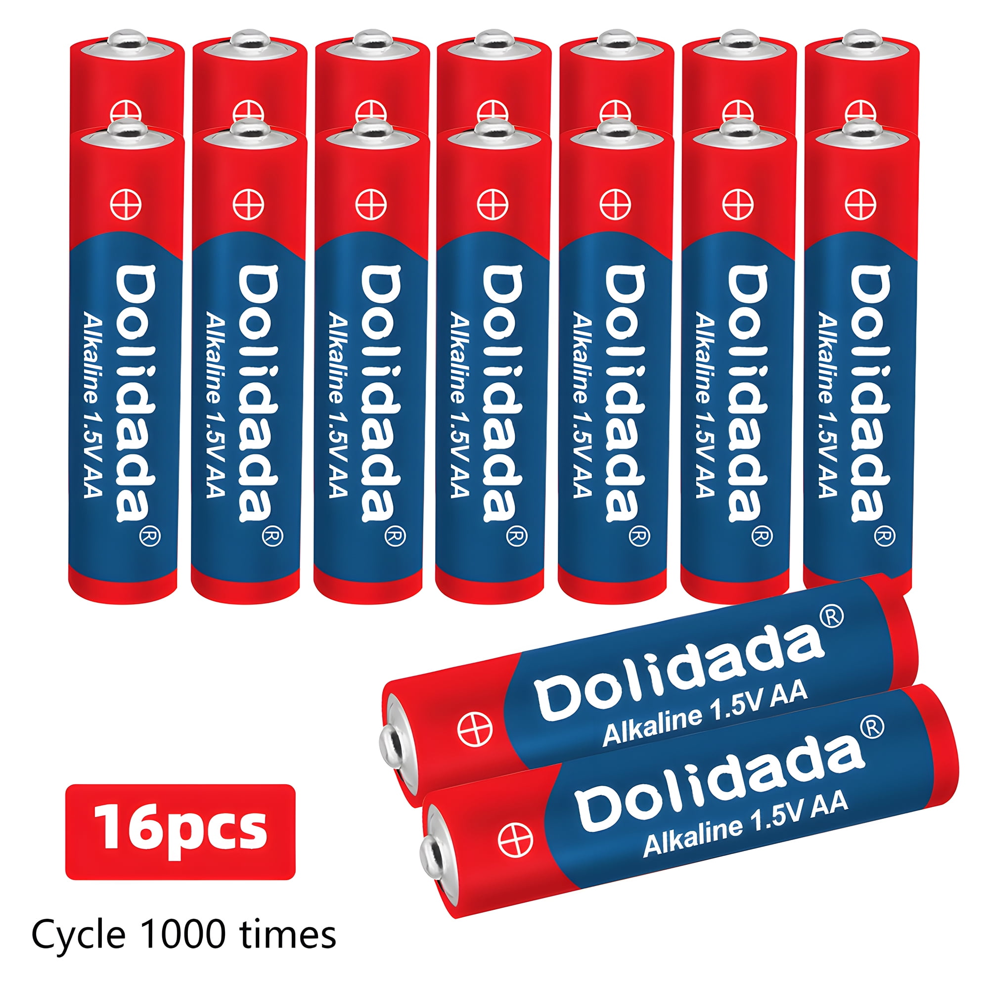 Alkaline AA Batteries (16 Pack), DFITO 1.5 Volts Rechargeable Double A Batteries