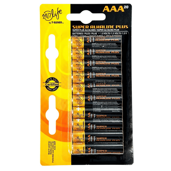 Alkaline AAA Batteries, Long Lasting Power for Remote Controls, Digital Cameras and Flashlights, Reliable 1.5V Energy, Durable and Efficient with Vibrant Black and Orange Blister Pack for Easy Access