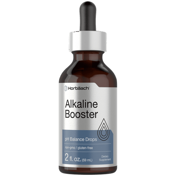 Alkaline Booster Drops | 2 FL Oz | pH Balance | Non-GMO & Gluten Free Supplement | by Horbaach