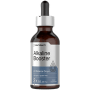 قطرات معززة قلوية | 2 FL Oz | pH Balance | مكمل خال من الكائنات المعدلة وراثيًا والغلوتين | بواسطة Horbaach