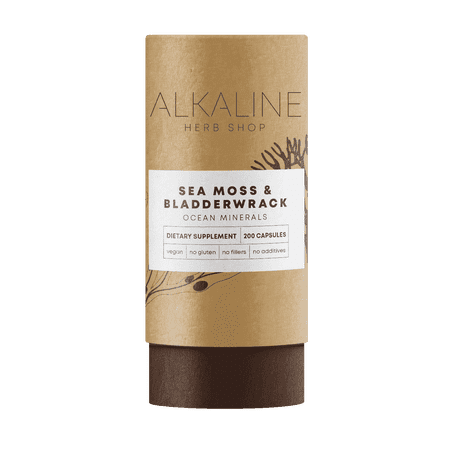 Alkaline Herb Shop: Sea Moss & Bladderwrack Supplement made from Chondrus Crispus 200 Capsules