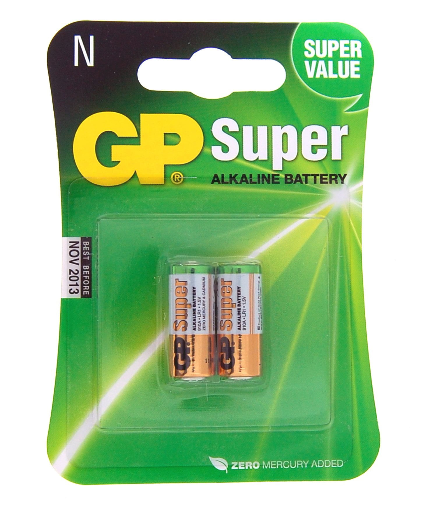 Alkaline LR1 1.5-Volt N-Size Photo & Electronic Batteries, Pack of 2