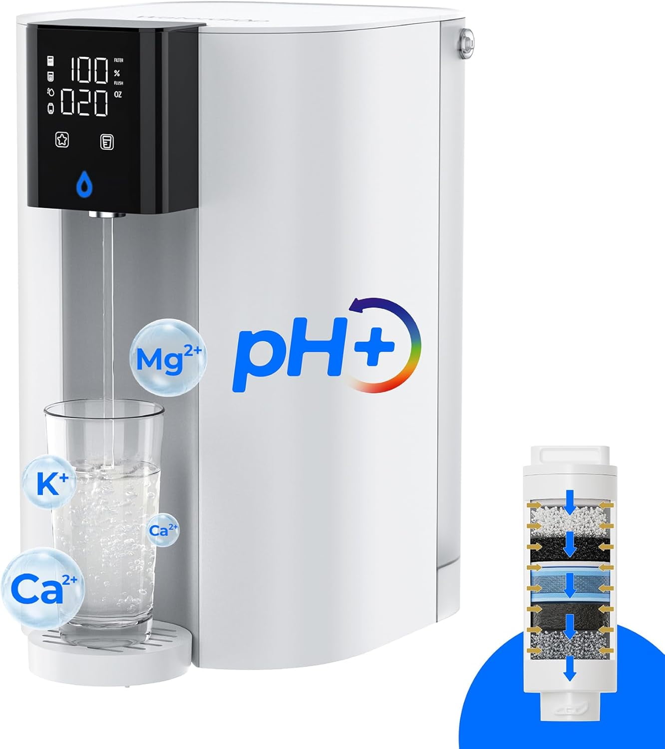 [Alkaline Mineral] Waterdrop CoreRO Reverse Osmosis System, NSF/ANSI 58 & 372 Certified, 7-Stage Countertop Reverse Osmosis Water Filter, No Installation Required, Reduce PFAS, BPA Free, WD-C1SL