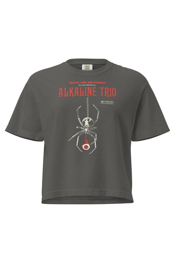 Alkaline Trio Long Play Mineral Wash Womens Crop Top