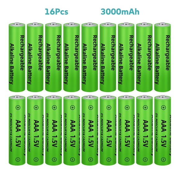 Alkaline Triple A Batteries,DFITO 3000mAh 1.5V Rechargeable AA Batteries (16 PACK)
