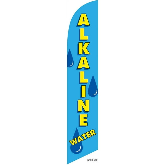 Alkaline Water Advertising Feather Banner Swooper Flag, Replacement Flag Only