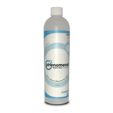 Alkaline Water Concentrate - makes 4 Gallons of alkaline water - by pHenomenal - high 11 pH oxygenated water - Regular 16 Oz Bottle - 500 times stronger than 8.5 pH