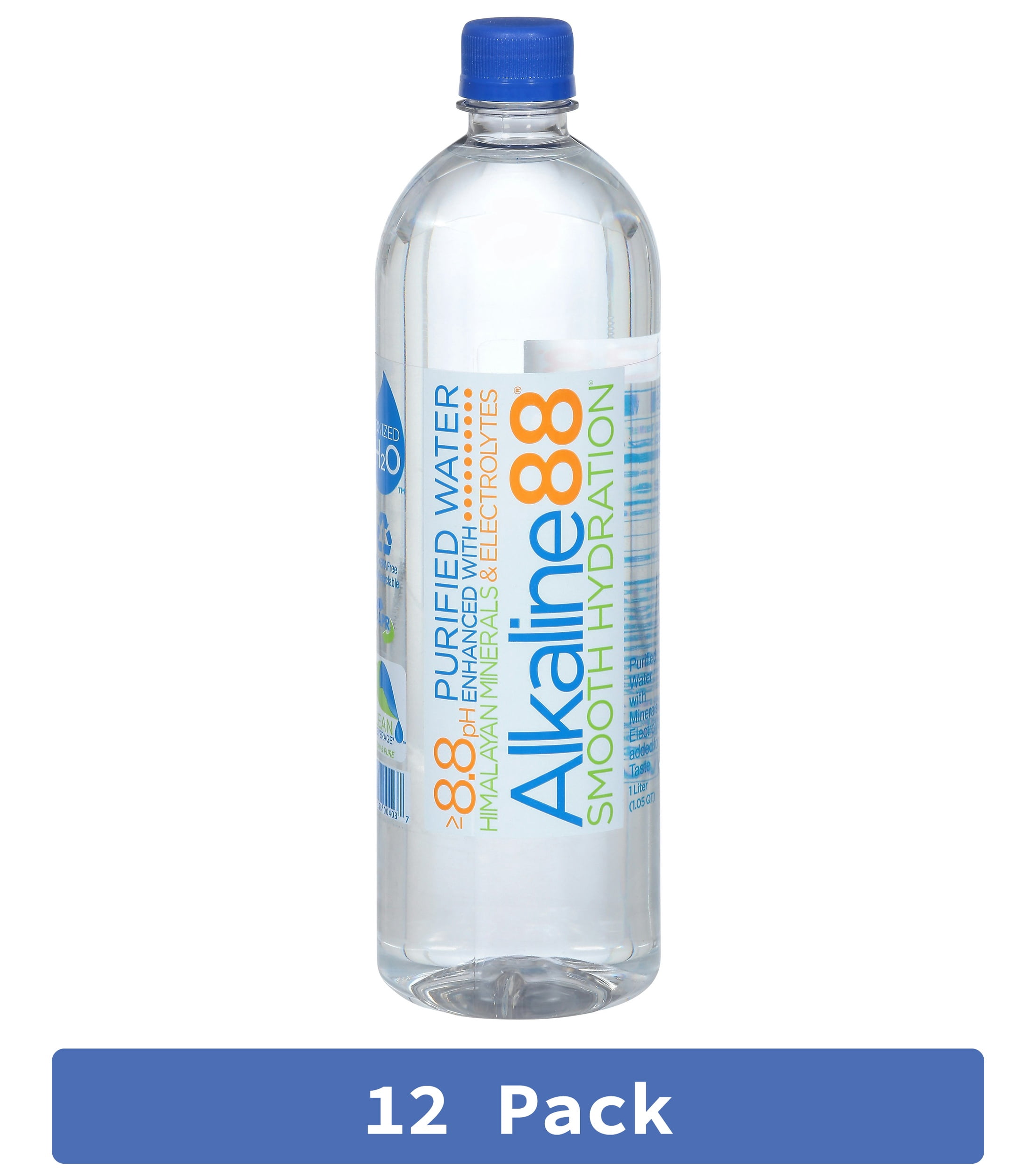 Alkaline88 Alkaline Water 8.8 pH 1 L (Pack Of 12) - Walmart.com