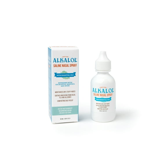 Alkalol Saline Nasal Spray with Essential Oils, 50 ml (1.69 fl oz)