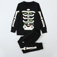 thumbnail image 1 of Alkepwun 2-7T Toddler Baby Halloween Costumes, Kid Boy Girl Halloween Outfit Skeleton Print Long Sleeve Pullover Sweatshirt +Long Pants 2Pcs Set, 1 of 3