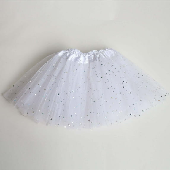 Alkepwun 2-8T Girls Sparkle Tutu Skirt Tulle Ballet Skirt Layered Princess Tutu for Toddler Baby Kids Christmas Birthday on Clearance