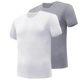 thumbnail image 1 of Alkepwun 2 Pack Men's Undershirt - Basic Short Sleeve T-Shirt Summer Crewneck Undershirt Soft Cotton Tee Shirt Base Layer Tops, 1 of 2