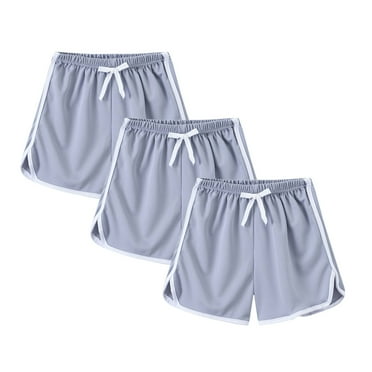 Alkepwun 3 Packs Girls Active Shorts Toddler Soccer Shorts Dolphin Running Athletic Gym Quick Dry Shorts Quick Dry for Kids 3-10Y