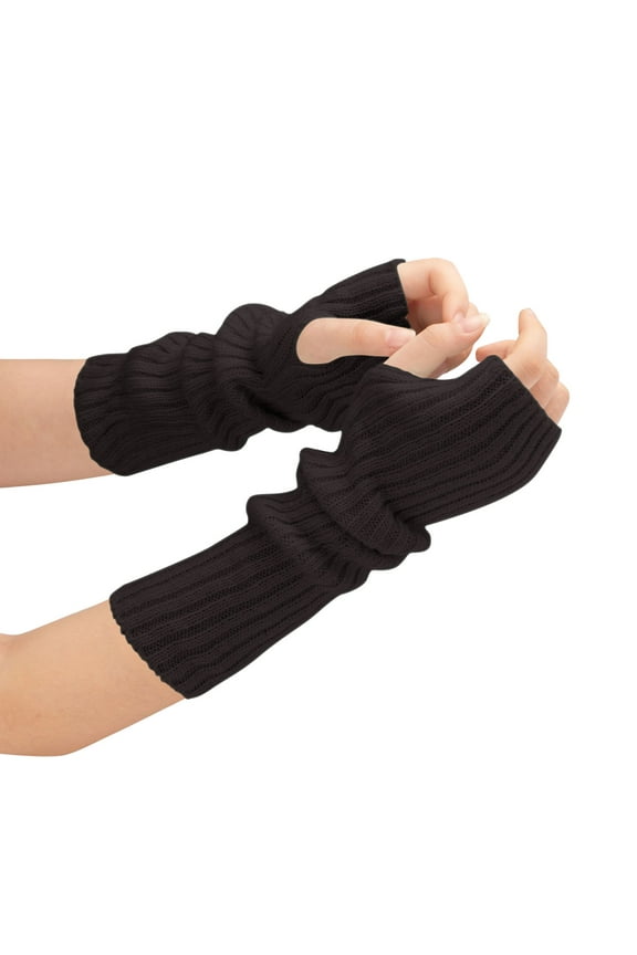 Arm Warmer for Women Fingerless Gloves Knit Mitten Gloves Wrist Warmer with Thumb Hole in Autumn and Winter