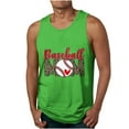 thumbnail image 1 of Alkepwun Baseball Mom Shirt Mens Tank Top Casual Sleeveless Tee Shirt Workout Muscle Tees Letter Print Summer Plus Size Tops, 1 of 4
