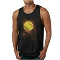 thumbnail image 1 of Alkepwun Baseball Shirt Tank Men Plus Size Tops Burning Baseball Graphic Tee Shirts Summer Casual Loose Sleeveless Shirt, 1 of 3