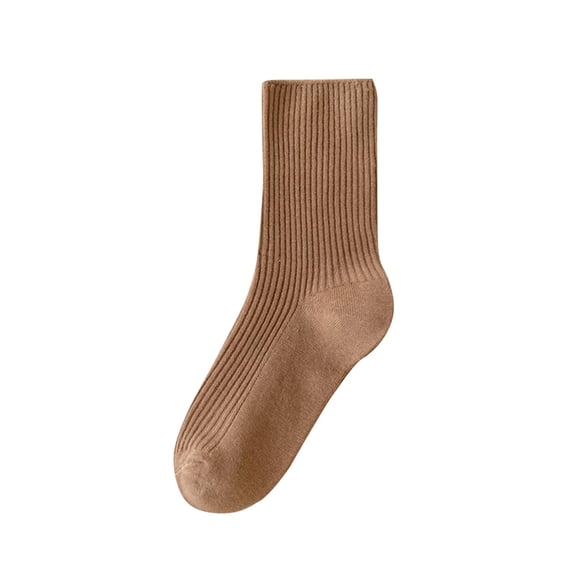 Alkepwun Boot Socks Unisex Solid Color Casual Lightweight Durable Breathable Knit Socks Soft Comfortable High-Stretch Moisture Wicking Athletic Mid-Calf Socks