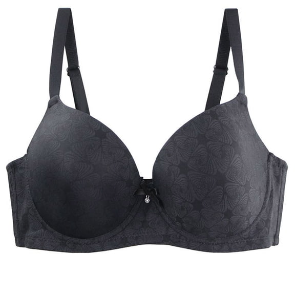 Alkepwun Bras for Women Push Up Plus Size Bralettes Full Coverage Tshirt Bra No Underwire Seamless Prevent Sagging Converging Cup Underwear