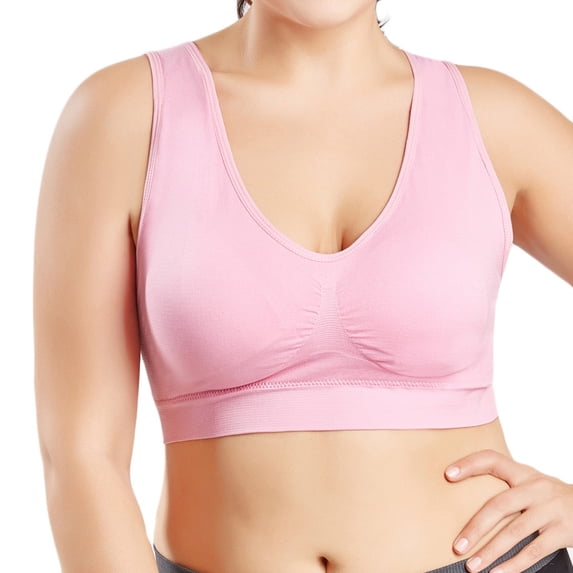 Alkepwun Bras for Women Wireless Push Up Bra Breathable Underwear Full Coverage Seamless Bra No Rims Comfort Bras