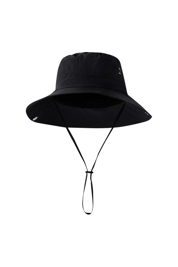 Bucket Hat Quick Dry Packable Adjustable Windproof Drawstring Sun Hats Unisex Wide Brim UV Protection Waterproof Boonie Cap for Fishing Hiking