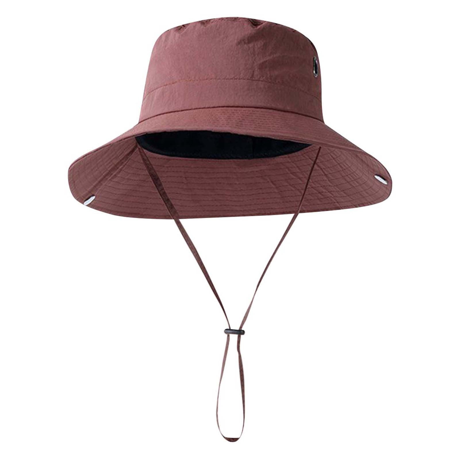 Hat With Drawstring Alkepwun Bucket Hat Quick Dry Packable Adjustable Windproof Drawstring ...