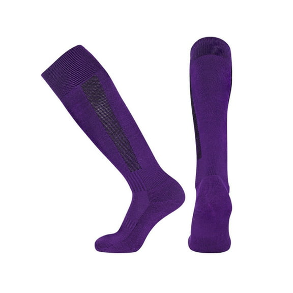 Alkepwun Compression Socks for Men Solid-Color Sweat-Wicking Anti-Slip Towel-Bottom Knee-High Sports Socks Football Socks Soft Breathable Promotes Blood Circulation Outdoor Sport Sock