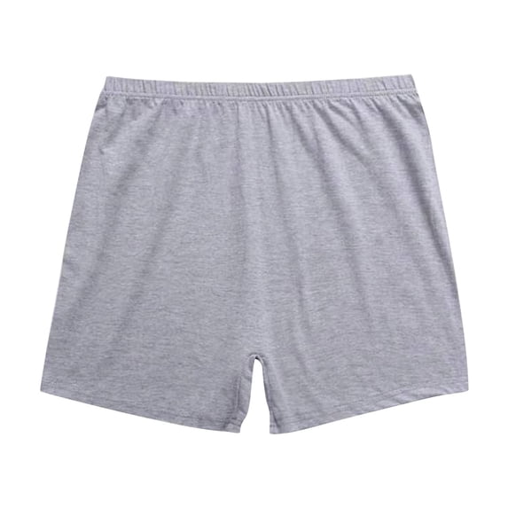 Alkepwun Cotton Boxer Briefs Solid Color Unisex Boxer Briefs Breathable Comfortable Moisture-Wicking Loose Fit Plus Size Middle-Aged Elderly Underwear