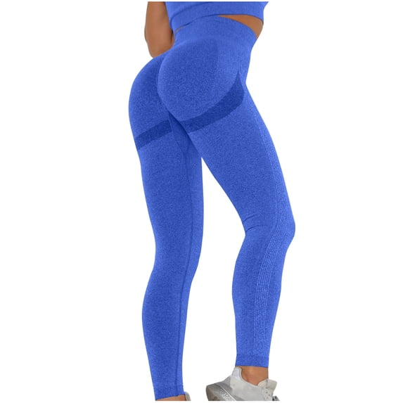 Alkepwun Cotton Yoga Pants for Women Seamless Butt Lifting Workout Running High Waisted Tights Soft Breathable Running Cycling Booty Leggings