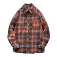 thumbnail image 1 of Alkepwun Flannel Shirt for Men Cotton Long Sleeve Plaid Shirt Loose Fit Casual Button Down Shirts with Chest Pocket, 1 of 4