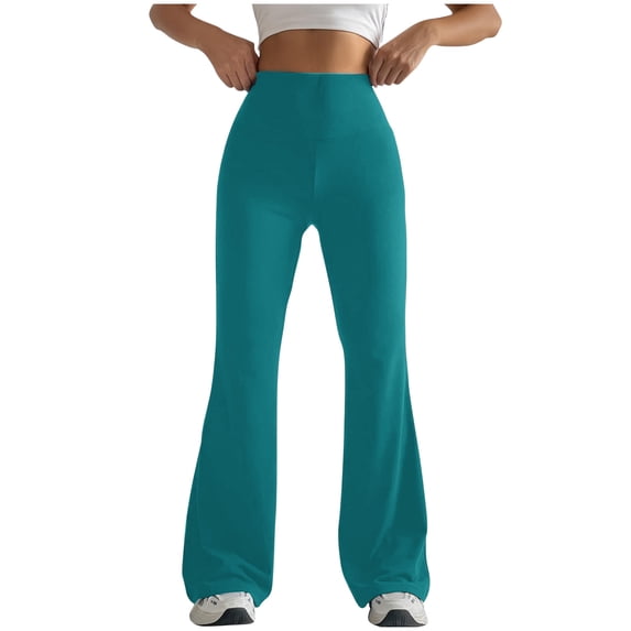 Alkepwun Flare Yoga Pants Women's High Waisted Tummy Control No Front Seam Workout Pant Lounge Loose Soft Breathable Bell Bottoms